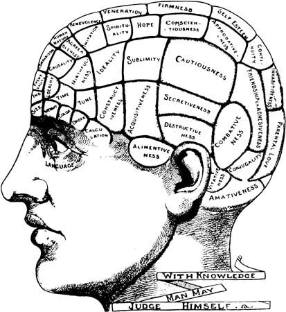 Phrenology held that personality characteristics were determined by the shape of someone’s skull. Description from gty.org. I searched for this on bing.com/images Brain Mapping, Planner Writing, Map Projects, Creative Block, Mind Over Matter, Brain Activities, Art Practice, Art Therapy, Temporary Tattoos