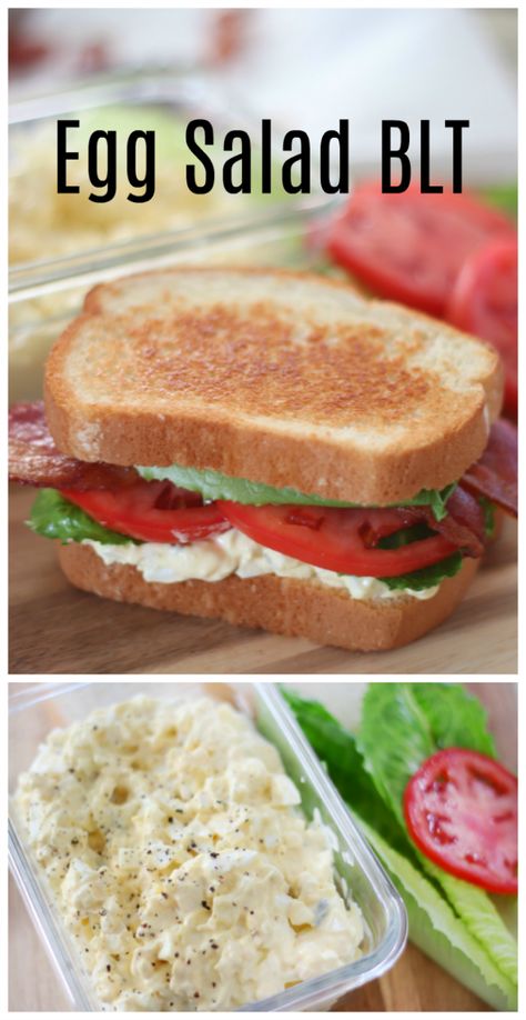 An egg salad BLT is a great way to use up those hard boiled eggs after Easter! Delicious egg salad, crispy bacon, sliced tomatoes and romaine lettuce piled onto grilled bread. Delicious Deviled Egg Recipe, Blt Sandwich Recipes, Egg Salad Recipe Healthy, Egg Salad Sandwich Recipe, Best Egg Salad Recipe, Easy Egg Salad, Sliced Tomatoes, Blt Sandwich, Grilled Bread