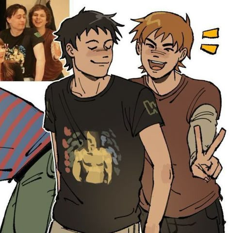 Wallace And Scott Pfp, Crash And The Boys Scott Pilgrim, Wallace Wells And Scott Pilgrim, Sollace Scott Pilgrim, Scott Pilgrim Wallace Wells Fanart, Scollace Comic, Scott Pilgrim Takes Off Fanart, Scott And Wallace Matching Icons, Wallace Wells X Scott Pilgrim