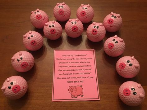 Golf Crafts, Golf Birthday Gifts, Golf Ball Gift, Golf Ball Crafts, Golf Diy, Golf School, Golf Birthday, Golf 6, Playing Golf