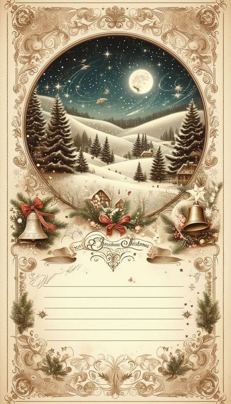 Free Printable Clipart | vintage Christmas letter template | Facebook Vintage Christmas Images Victorian Free Printable, Free Printable Vintage Christmas Sheet Music, Vintage Christmas Cards Victorian, Free Printable Vintage Christmas Images, Vintage Christmas Prints Free Printable, Christmas Ephemera Free Printables, Vintage Paper Background Free Printables, Vintage Christmas Images Printables Free, Christmas Card Templates Free Printable