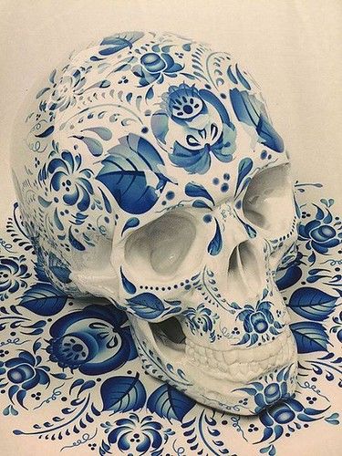 Photo | Skulls: | emo-boyz-r- soo-fkin-hott | Flickr Creation Art, Bone Art, Skull Painting, Sugar Skull Art, Skull Artwork, Skull Decor, Porcelain Art, Skull Tattoos, Diy Diamond Painting