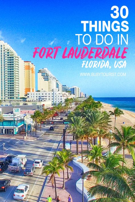 Wonering what to do in Fort Lauderdale? This travel guide will show you the top attractions, best activities, places to visit & fun things to do in Fort Lauderdale. Start planning your itinerary & bucket list now! #fortlauderdale #fortlauderdalebeach #florida #floridavacation #floridatravel #floridatrip #usatravel #usatrip #usaroadtrip #travelusa #ustravel #ustraveldestinations #americatravel #travelamerica Fort Lauderdale Things To Do, Usa Photography, Adventure Trips, Travel Florida, Fort Lauderdale Beach, Tropical Vacations, Visit Usa, Fort Lauderdale Florida, Us Travel Destinations