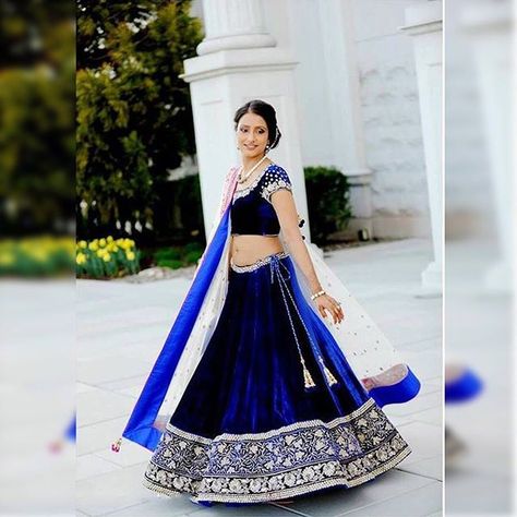 AYNAA (@aynaabyshreeexports) • Instagram photos and videos Blue Velvet Lehenga, Designer Lehanga, Ethnic Lehenga, Mine Forever, Velvet Lehenga, Salwar Kamiz, Blouse Saree, Desi Clothes, Indian Bridal Wear