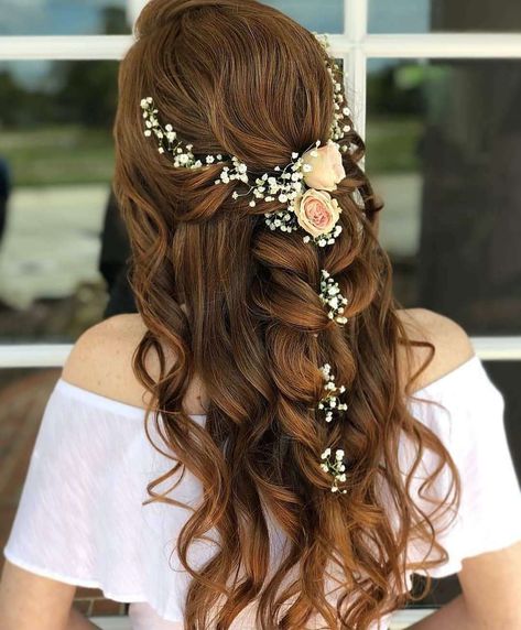 Engagement Hairstyles, Bridal Hair Buns, Bridal Hair Inspiration, Indian Wedding Hairstyles, Open Hairstyles, Headpiece Hairstyles, Wedding Hairstyles For Long Hair, Wedding Hair And Makeup, Bride Hairstyles