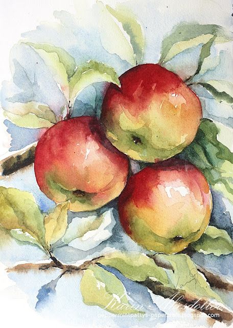 Fruit Art Drawings, Watercolour Challenge, Canvas For Beginners, Watercolor Paintings For Beginners, Watercolor Fruit, Watercolor Pictures, Diy Watercolor Painting, Cat Air, Watercolor Flower Art