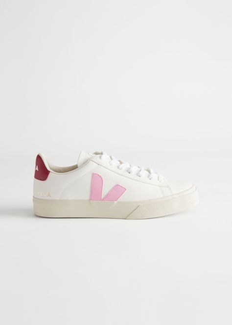 Veja Campo Chrome Free - Red, Pink - Veja - & Other Stories Pink Veja, Veja Trainers, Square Toe Leather Boots, Leather Snow Boots, Black Chelsea Boots, Platform Sandals Heels, Nike Fashion, Leather Chelsea Boots, Suede Sneakers