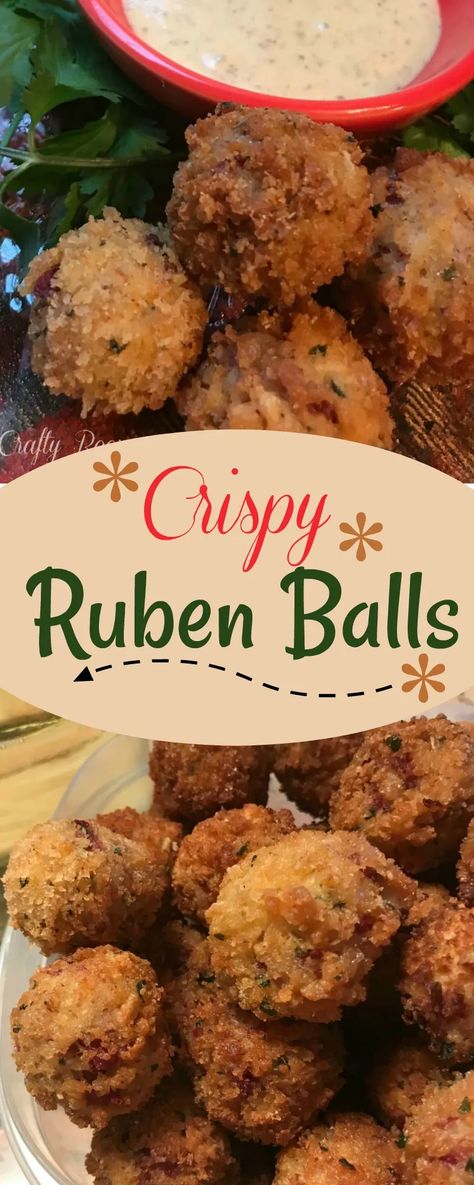 Reuben Balls, Reuben Recipe, Corn Beef, Sauerkraut Recipes, Appetizers Easy Finger Food, Best Appetizer Recipes, Zucchini Muffins, Mustard Sauce, Recipes Appetizers And Snacks