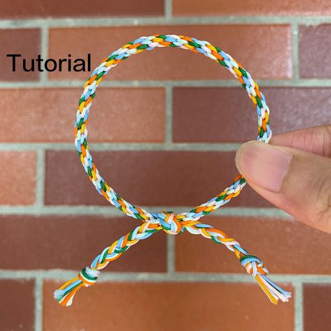 10 Easy Bracelet Patterns You Can Make in Under an Hour Cotton Thread Bracelet Tutorial, Macrame Bracelet Pattern, Macrame Colorful, Bracelet Making Tutorial, Bracelet For Kids, Kumihimo Jewelry, Macrame Bracelet Patterns, Paper Flower Art, Lucky Bracelet