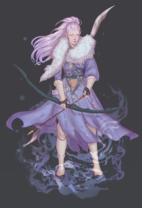 Winter Elf Dnd, Larp Elf, Snow Elves, Winter Elf, Snow Elf, Elf Drawings, Moon Elf, Faery Art, Dragon Dreaming