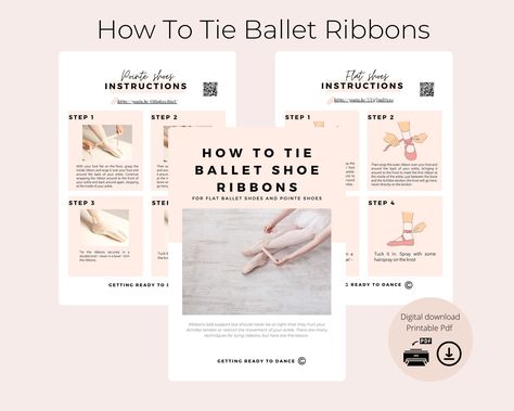 How to tie ballet ribbons, Printable guide for dancers, Ballet shoes, Ballet Dancers, Tie ribbons, Pointe shoes, Ballet Teacher, Dance mom #etsy #pointeshoes #danceteachergifts #dancemom #balletteacher #balletplanner #balletdanceprints #pointeshoeguide #balletshoes #howtotieballetribbons #pointeshoeribbons Ballet Workouts, Pointe Shoes Ballet, Ballet Pointe, Ballet Pointe Shoes, Ballet Teacher, Dance Teacher Gifts, Ballet Exercises, Dance Mom, Dance Teacher