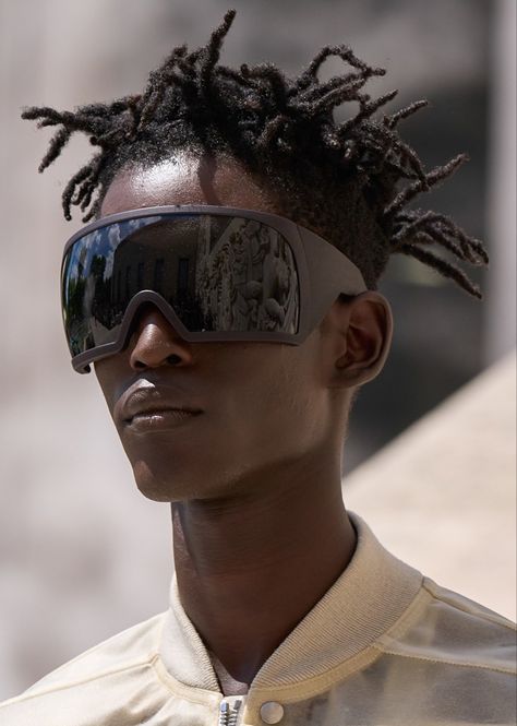 Menswear 2023, Spring Menswear, Rick Owens Menswear, Futuristic Sunglasses, Street Style Outfits Men, Futuristic Fashion, A Bunny, Mens Glasses, Street Style Outfit