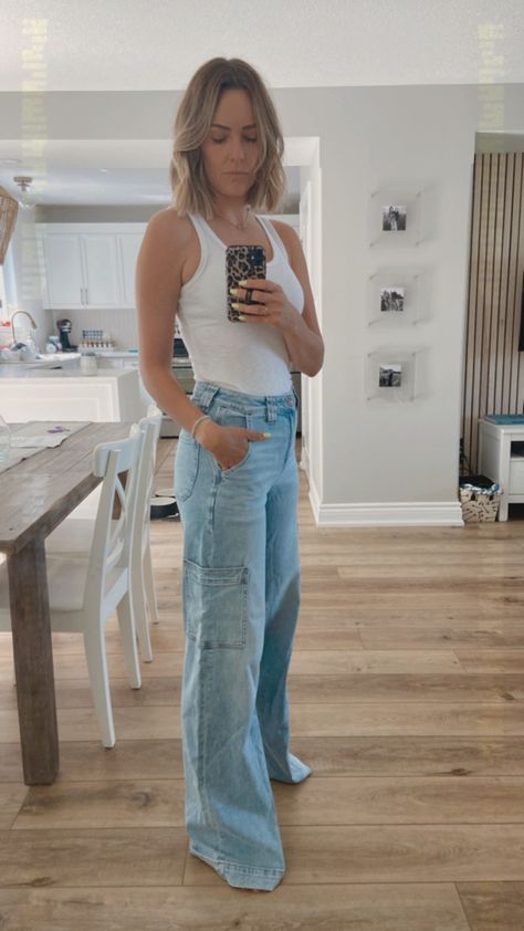 Tall girl approved + the most comfy jeans!! Tall Mom Outfits, Gap Casual Full Length Jeans, Affordable Khaki Mid-rise Jeans, Relaxed Fit Mid-rise Chic Cargo Jeans, Girl Casual Outfits, Tall Girl Jeans, Boyfriend Jeans Tall Women, Abercrombie Maternity Jeans, Tall Girl Outfits