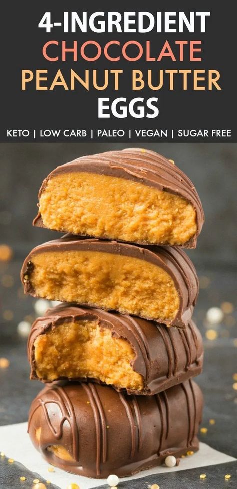 Futuristic Food, Chocolate Peanut Butter Eggs, Peanut Butter Eggs Recipe, Reese Peanut Butter Eggs, Cool Food, Peanut Butter Eggs, Postre Keto, Keto Pancakes, Fat Bomb Recipe