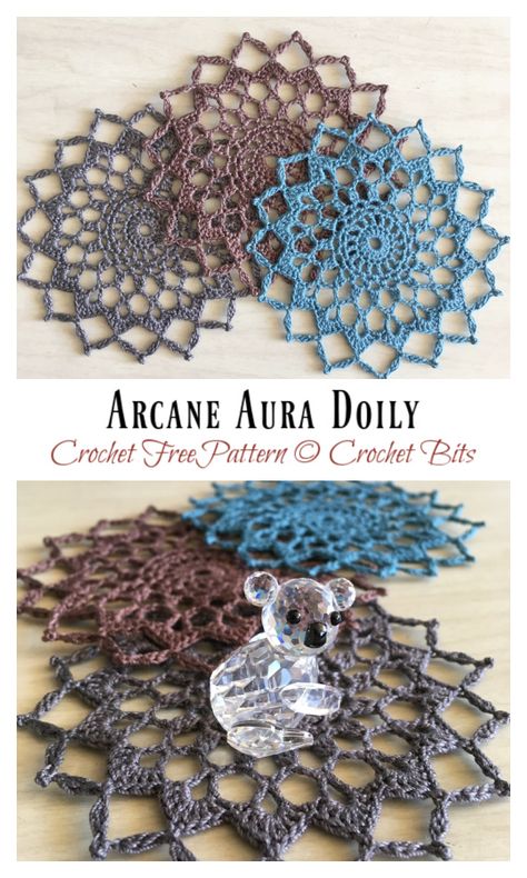 Arcane Aura Doily Crochet Free Pattern - Crochet & Knitting Simple Doily Crochet Free Pattern, Gothic Doily Pattern, Small Doily Crochet Pattern Free, Crocheted Doily Patterns Free, Small Crochet Mandala Free Pattern, Crochet Doilies Free Pattern Vintage, Crochet Doilies Free Pattern Easy Beginner, Crochet Doilies Free Pattern Easy, Crochet Doily Patterns Easy