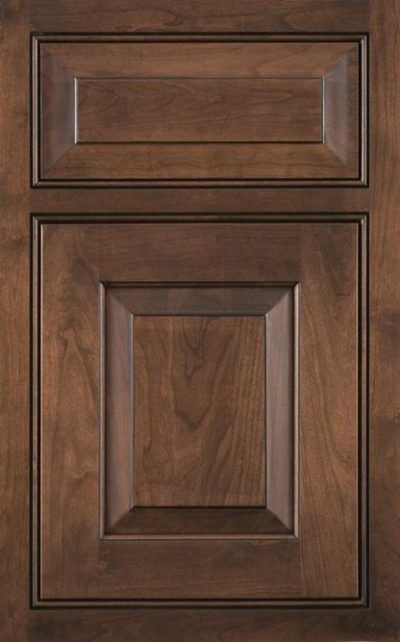 Cherry Medallion Cabinets, Walnut Kitchen Cabinets, Stained Kitchen Cabinets, Cabinets To Go, Free Kitchen Design, Walnut Kitchen, Plywood Cabinets, Dark Walnut Stain, Pantry Cabinet