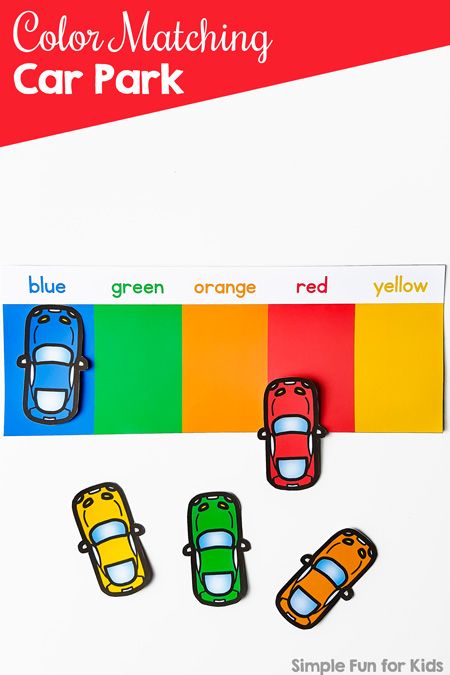 Practice and review basic colors with this cute, printable Color Matching Car Park! Your toddler or preschooler is going to love it! Teaching Toddlers Colors, Color Activities For Toddlers, Transportation Preschool Activities, Preschool Color Activities, Toddler Printables, Transportation Preschool, Preschool Colors, Kids Car, Teaching Toddlers