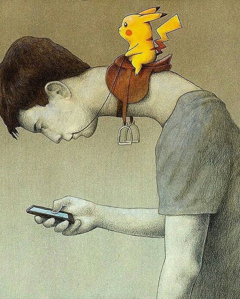 The world today, as illustrated by @pawel_kuczynski1. Discuss. Follow @URBANSPOON Ilustrasi Satir, Satirical Illustrations, Powerful Images, Cartoon Shows, Caricatures, Magazine Art, Typography Poster, Albert Einstein, Pokemon Go