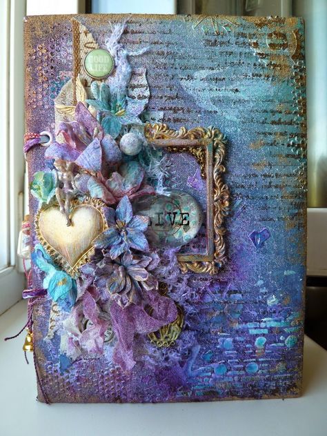 Altered Canvas, 3d Collage, Mixed Media Art Canvas, Mixed Media Ideas, Mixed Media Inspiration, Mixed Media Crafts, Mixed Media Techniques, Mixed Media Journal, Soyut Sanat Tabloları