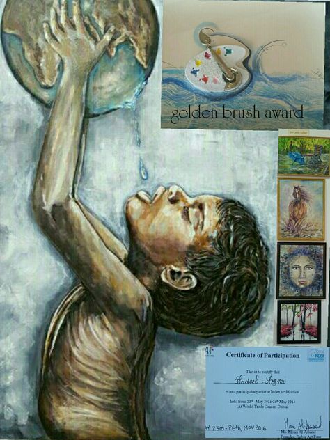 My achivement Golden brush award Index exhibition Homework College, 4k Portrait Wallpaper, Save Water Drawing, School Wall Art Ideas, Save Water Poster Drawing, Theme Drawing, Save Water Poster, Dark Meaning, Drawings With Meaning