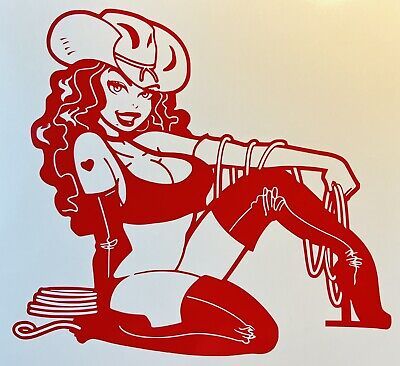 Find many great new & used options and get the best deals for Cowgirl Sexy Red Vinyl Car Decal New at the best online prices at eBay! Free shipping for many products! Bear Korean, T Shirt Female, Red Vinyl, Car Window Decals, Comic Art Girls, Car Decals Vinyl, Pin Up Art, Up Girl, Car Window