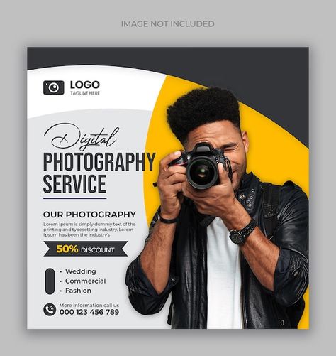 Photography Ads Design, Photographer Poster Design, Photography Flyer Design Creative, Photography Services Poster, Photography Advertising Poster, Photography Banner Design, Services Poster Design, Photography Social Media Post, Photography Advertising Ideas