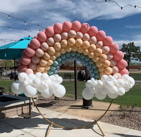 Rainbow Balloon Arch, About Dreams, Birthday Party Theme Decorations, Gender Reveal Decorations, Rainbow Balloons, Rainbow Baby Shower, Boho Birthday, Mia 3