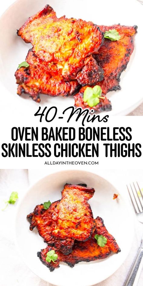 Baked Chicken Thigh Recipe Quick And Easy Boneless Chicken Thigh Recipes, Skinless Boneless Chicken Thighs Recipes, Boneless Thighs Recipes, Chicken Thighs In Oven Boneless Skinless, Oven Baked Chicken Thighs Boneless, Boneless Chicken Thigh Recipes Oven, Boneless Skinless Chicken Thighs In Oven, Chicken Thighs Recipes Boneless Skinless, Baked Chicken Thighs Boneless Skinless