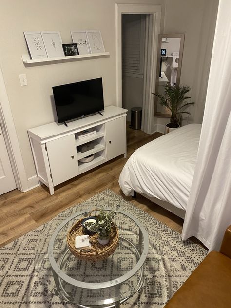 300-Square-Foot Denver Studio Apartment | Apartment Therapy 300 Sq Ft Studio Apartment, 300 Sq Ft Studio, Small Studio Apartment, Desk Areas, Studio Apartment Decorating, Co Design, Small Studio, Types Of Houses, Studio Apartment