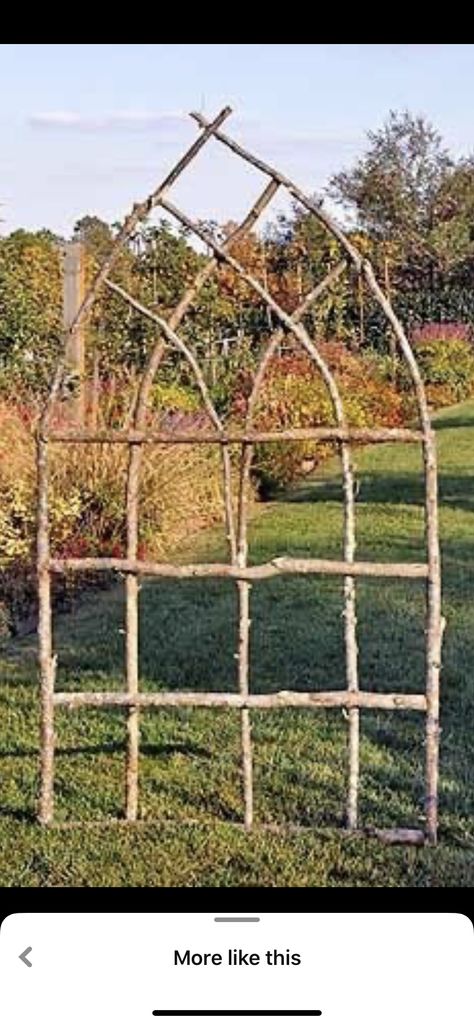 Creative Rock Garden Ideas, Natural Trellis, Plantarea Legumelor, Diy Garden Trellis, Diy Trellis, Veg Garden, The Secret Garden, Outdoor Wood, Garden Trellis