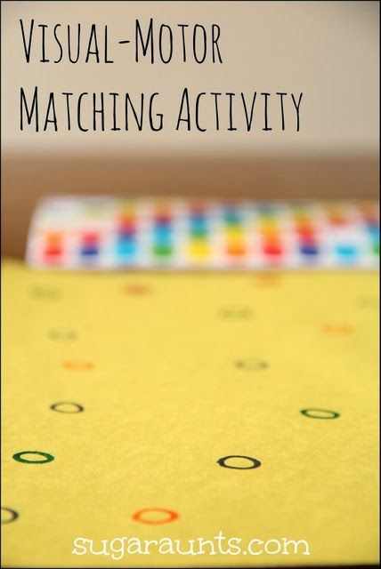 Visual-Motor color matching activity Visual Motor Activities, Visual Perceptual Activities, Letters Writing, Coordination Activities, Visual Perception Activities, Occupational Therapy Kids, Visual Tracking, Fine Motor Activities For Kids, Vision Therapy