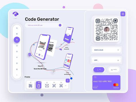 QR Code Generator by Masud Rana on Dribbble Free Qr Code Generator, Motion App, Free Qr Code, Qr Code Generator, Website Template Design, Smart Technologies, Qr Codes, Web App, Website Template