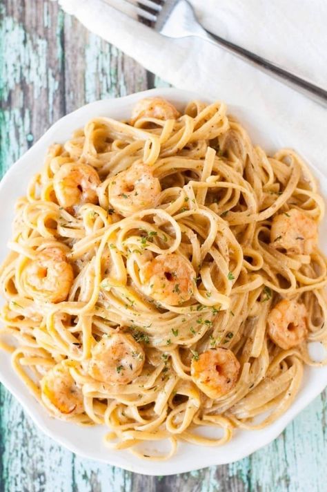 Cajun Shrimp Pasta 16 Slow Cooker Pasta Recipes That Are Actually Delicious Pasta With Shrimp, Slow Cooker Pasta Recipes, Cajun Shrimp Pasta, Cajun Pasta, Slow Cooker Pasta, Alfredo Sauce Recipe, Chicken And Shrimp Recipes, Chicken And Shrimp, Cajun Shrimp