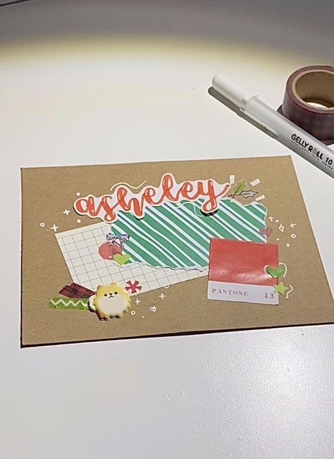 Christmas Pen Pal Letters, Christmas Penpal Letter, Christmas Penpal Ideas, Christmas Snail Mail, Christmas Letter Aesthetic, Christmas Penpal, Diys Aesthetics, Penpal Envelope, Penpals Ideas