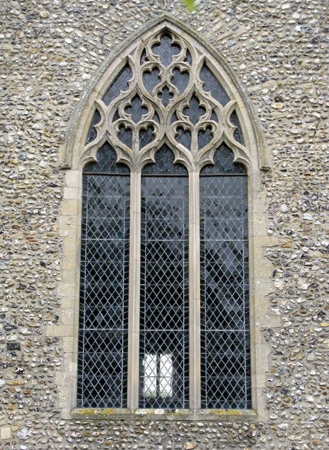 arched window in the Church of St Peter, Great Walsingham, Norfolk, England | by Hunky Punk Cathedral Window Photography, Gothic Architecture Aesthetic, Gothic Architecture Drawing, Castle Window, Window Photography, Gothic Windows, Arch Architecture, Cathedral Windows, Gothic Church