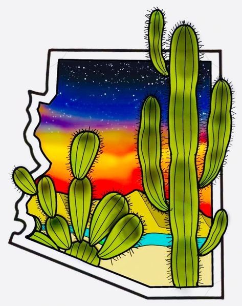 Saguaro Cactus Drawing, Saguaro Cactus Tattoo, Digital Tattoo Design, Drawing Tattoo Design, Cactus Tattoos, Procreate Apple Pencil, Arizona Tattoo, Painted Rock Cactus, Arizona Art