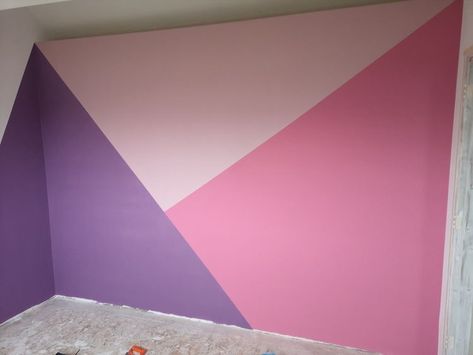 Purple Pink Room Ideas, Pink And Purple Room Paint, Pink Purple Wall Paint, Purple Bedroom Paint Ideas, Pink And Purple Painted Room, Pink And Purple Bedroom Walls, Pink Paint Bedroom Ideas, Pink And Purple Wall Paint Ideas, Paint Ideas For Girls Bedroom