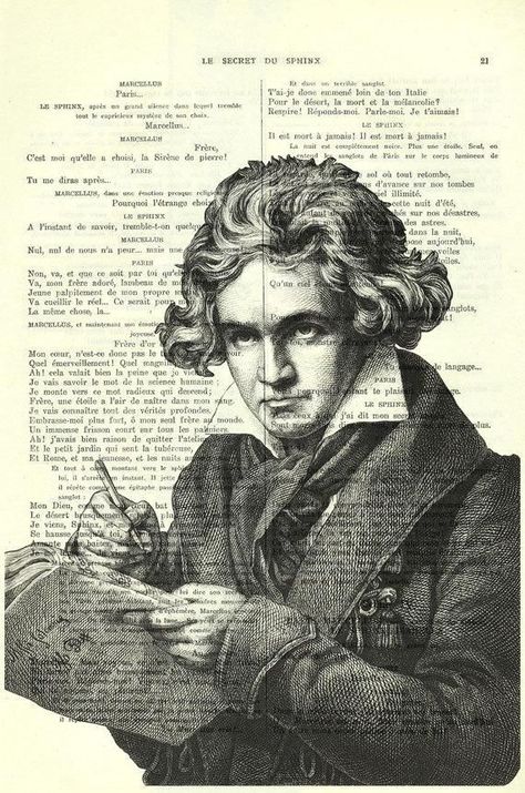 Beethoven Portrait, Classical Music Poster, Portrait Black And White, Classical Music Composers, Black And White Art Print, Gift For Musician, Musician Art, Ludwig Van Beethoven, Classical Musicians