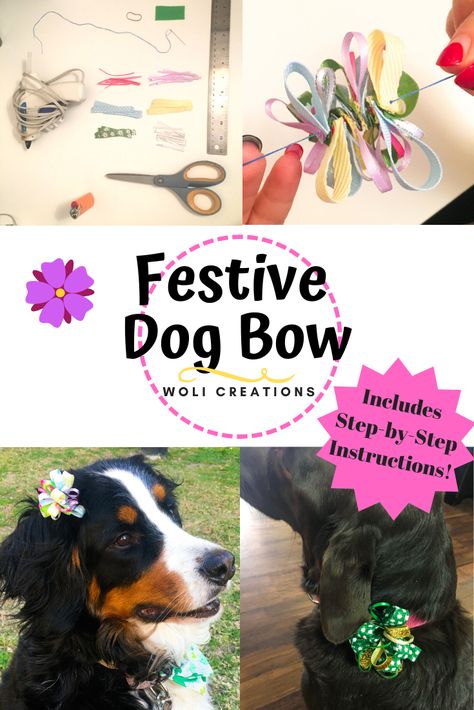 Dog Bows Diy, Girl Dog Accessories, Dog Bandana Diy, Dogs Diy Projects, Dog Grooming Shop, Diy Dog Collar, Diy Dog Toys, Dog Clothes Diy, Dog Hair Bows