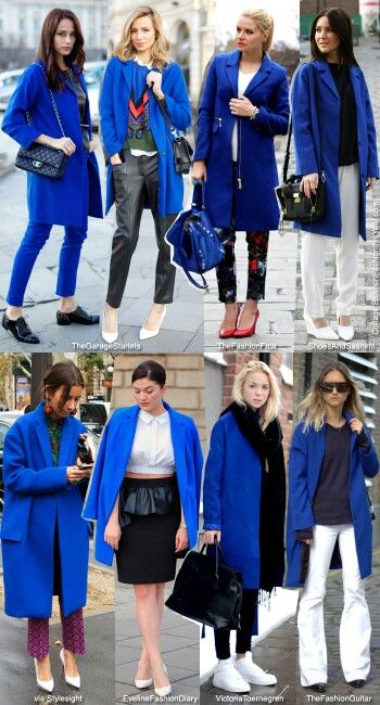 Cobalt Coat Outfits, Cobalt Blue Shirt Women Outfit, Bright Blue Coat Outfit, Electric Blue Coat Outfit, Blue Jacket Outfits For Women, Cobalt Blue Coat Outfit, Royal Blue Coat Outfits For Women, Cobalt Shirt Outfit, Cobalt Blue Coat