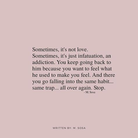 M. Sosa on Instagram: “The reality is sometimes we stay in toxic situations because we become infatuated with the idea of how we expect things to be. When you…” Quotes About Expectations Relationships, Infatuated Quotes, Infatuation Quotes, Expectation Quotes, Amazing Quotes, Keep Going, Positive Quotes, Instagram Profile, Writing