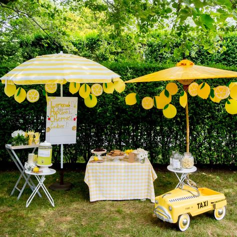 The Cutest Lemonade Stand Printables (+ A Giveaway with Darcy Miller!) - Studio DIY Kids Lemonade Stands, Lemonade Stand Party, Lemon Themed Party, Kids Lemonade, Diy Lemonade Stand, Diy Lemonade, Summer Lemonade, Lemonade Party, Lemon Decor