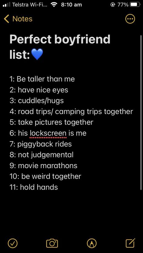 Based off my own boyfriend❗️#LoveStory #RomanticEncounters #HeartfeltConnections #DateNightIdeas #SoulmateSearch #FlirtyFridays #CandlelitDinners #StarryEyedMoments #LoveQuotes #DreamyDates #WhisperedPromises #AmourAdventures Future Boyfriend Checklist, Ideal Bf List, Boyfriend List Ideal, Boyfriend Checklist I Want, Boyfriend Manifestation List, Boyfriend Qualities List, All About My Boyfriend, First Boyfriend Advice, Dream Boyfriend List