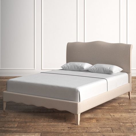 Kelly Clarkson Home Marceline Upholstered Platform Bed & Reviews - Wayfair Canada Platform Bed Upholstered, Upholstered Sleigh Bed, Home Nyc, Low Profile Platform Bed, Kelly Clarkson Home, Curved Headboard, Inspire Me Home Decor, Sleigh Beds, Pink Bedding