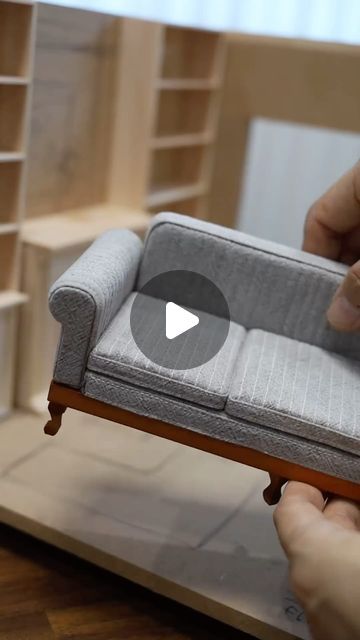 Miniature Chair Template, How To Build Dollhouse Furniture, 1 12 Scale Miniatures Diy Doll Houses, Dollhouse Sofa Diy, Miniature Living Room Diy, Diy Dollhouse Bunk Bed, Diy Miniature Dollhouse Furniture, Dollhouse Furniture Tutorials Patterns, Miniature Sofa Diy