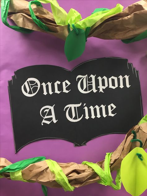 Fairy Tales Bulletin Board Ideas, Once Upon A Time Bulletin Board, Fairytale Classroom, Library Fairy, Magical School, Teen Book, Passive Programs, Book Themed Party, Library Themes