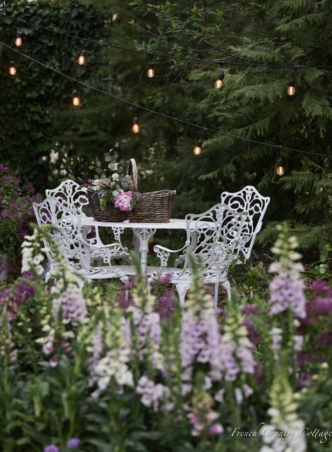 English Cottage Inspired Garden & Potting Shed REVEAL - French Country Cottage Diy Vertical Herb Garden, Garden Potting Shed, Patio Table Chairs, Courtney Allison, French Cottage Garden, Vertical Herb Garden, French Country Garden, Garden Table And Chairs, English Cottage Style