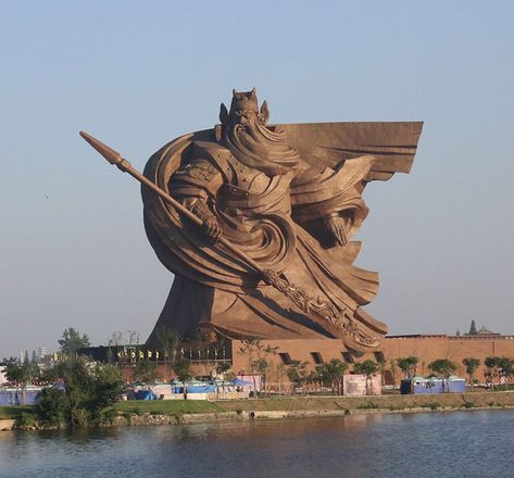 Warrior God Guan Hu Statue, 58 Meters Tall, 1,197 Tonnes, Jingzhou, China Mammatus Clouds, Liu Bei, Guiyang, Guan Yu, Lost Garden, Zhangjiajie, Chinese Warrior, The Han Dynasty, Unique Photos