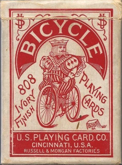 Bicycle No. 808 Cyclist Back No. 2 box, 1908. Cycling Tattoo, Bicycle Cards, Custom Playing Cards, Library Chair, Bicycle Playing Cards, Cruel Summer, Phone Theme, Vintage Beer, Poker Cards