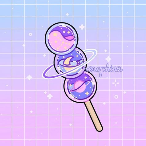 Victoria 🌙 | Ongoing DTIYS on Instagram: "Galaxy Dango! 🍡 Craving some delicious dango right now, so I decided to draw some! . Saves, shares, and any kind of support are greatly appreciated! 💗 . . . 🏷 #dango #food #galaxy #pink #aesthetic #art #drawing #digitalart #aestheticart #cute #kawaii #purple #artist #artistsoninstagram #artoninstagram #kawaiiaesthetic #cuteaesthetic #cuteaestheticart #kawaiiaestheticart #stars #galaxyart" Dango Food, Pink Aesthetic Art, Aesthetic Art Drawing, Food Galaxy, Kawaii Purple, Galaxy Drawings, Candy Drawing, Planet Drawing, Nostalgia Art